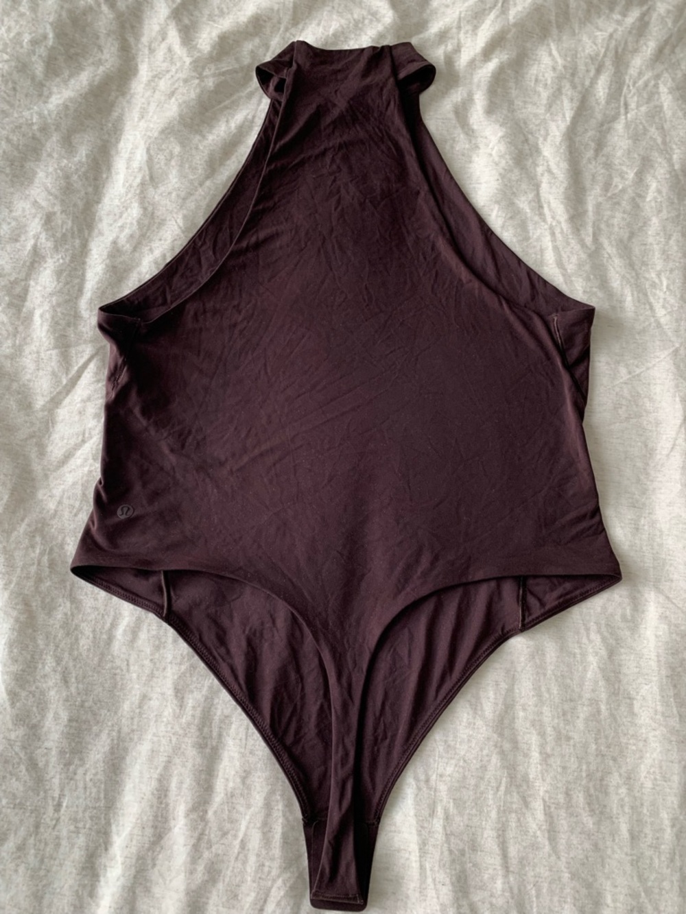 Lululemon Bodysuit  Wundermost Ultra-Soft Nulu Mockneck Sleeveless Brown Size XL - Picture 8 of 13
